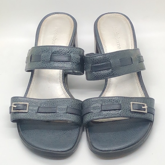 Liz Claiborne pebble leather “Quartz” sandals - Picture 4 of 15
